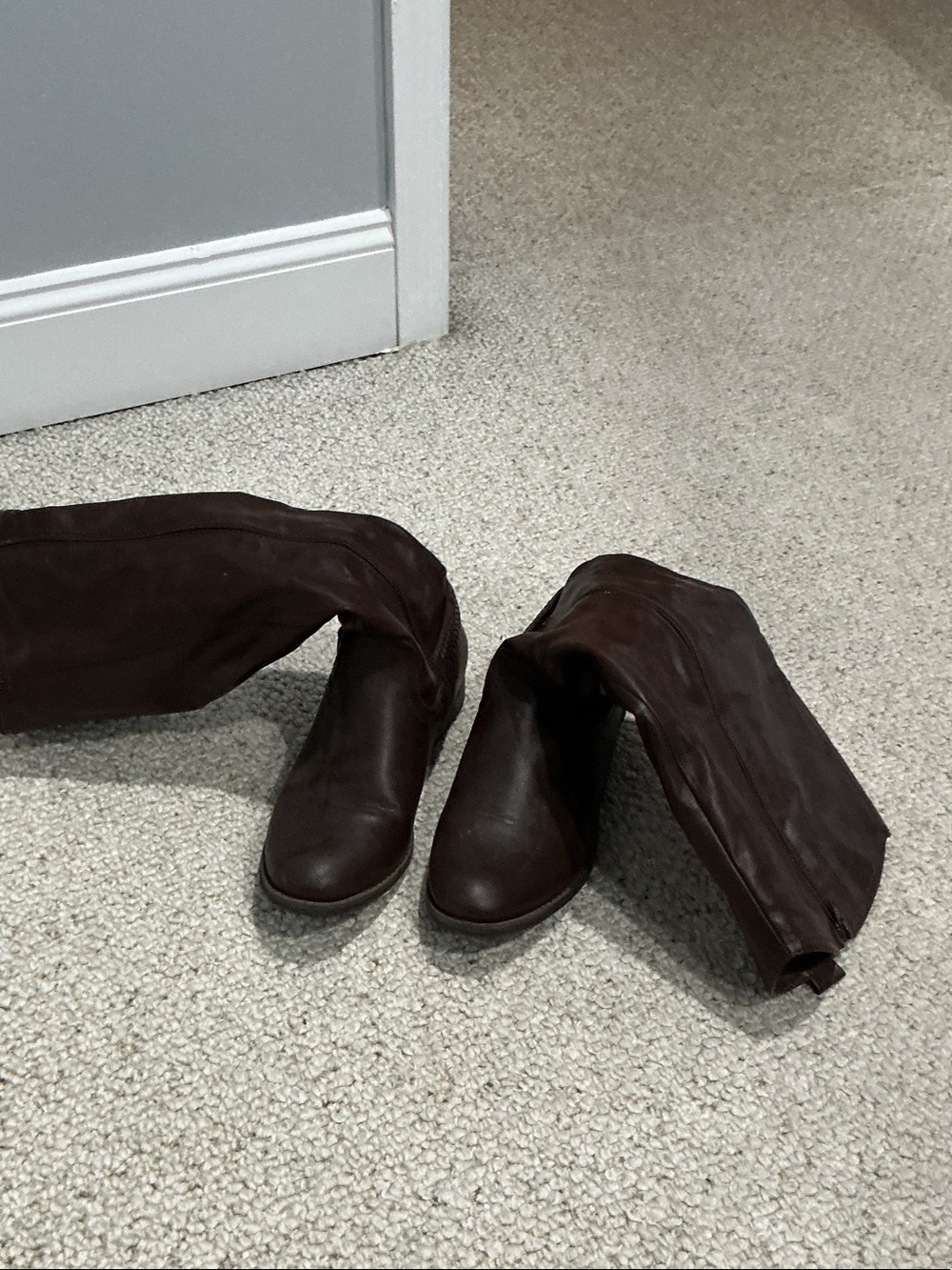 Bass Brown Leather-Look Ankle Boots